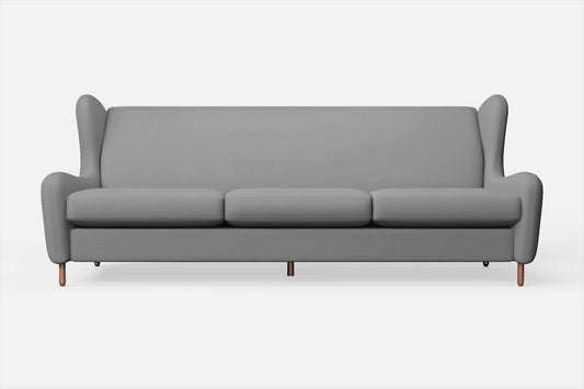 Sassari 4 Seater Sofa Grey Leather