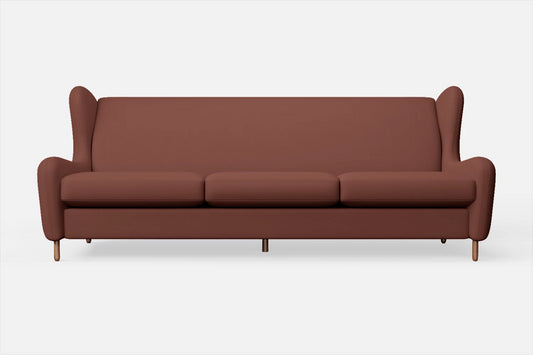 Sassari 4 Seater Sofa Mauve Leather