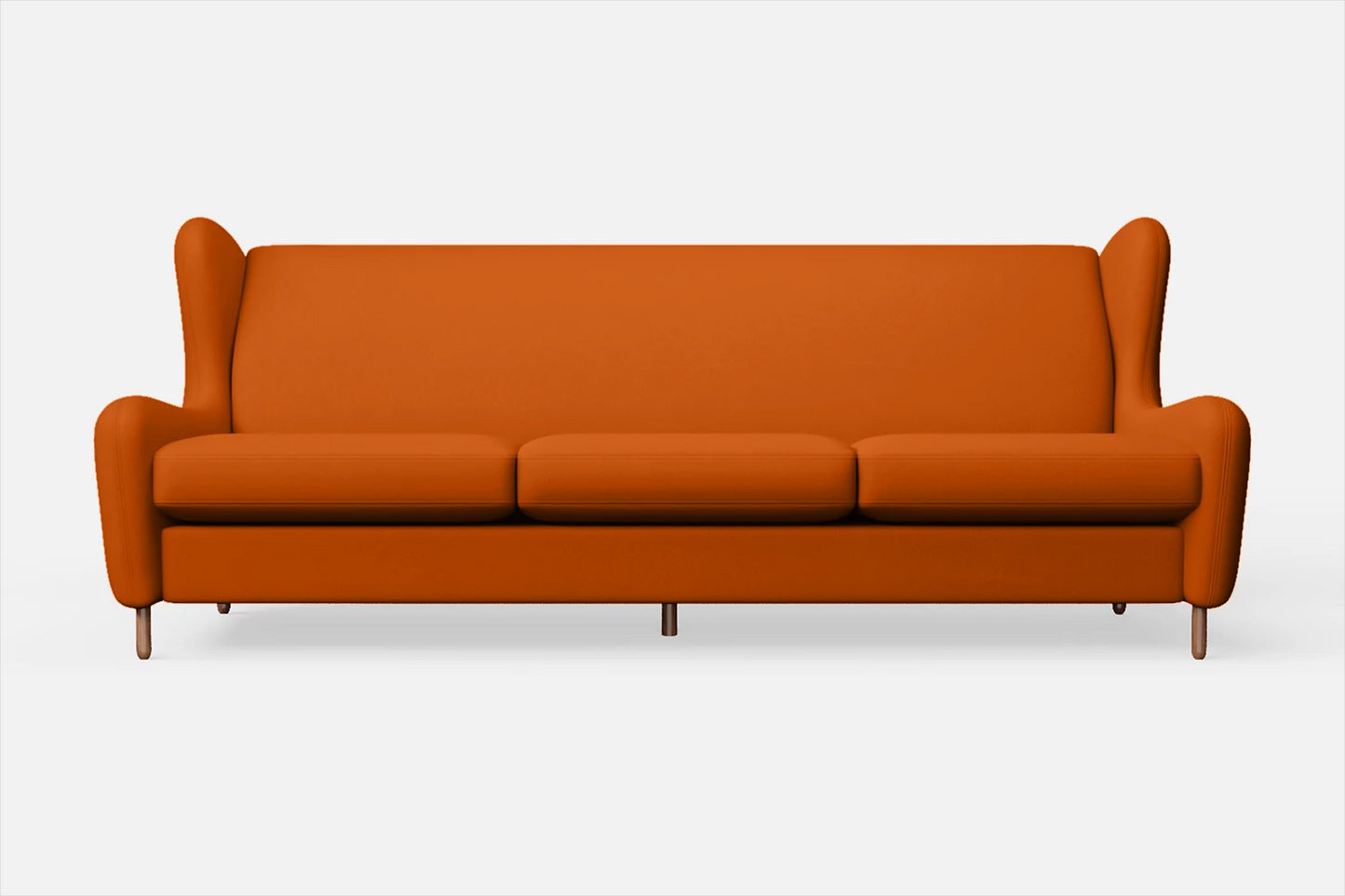 Sassari 4 Seater Sofa Orange Leather