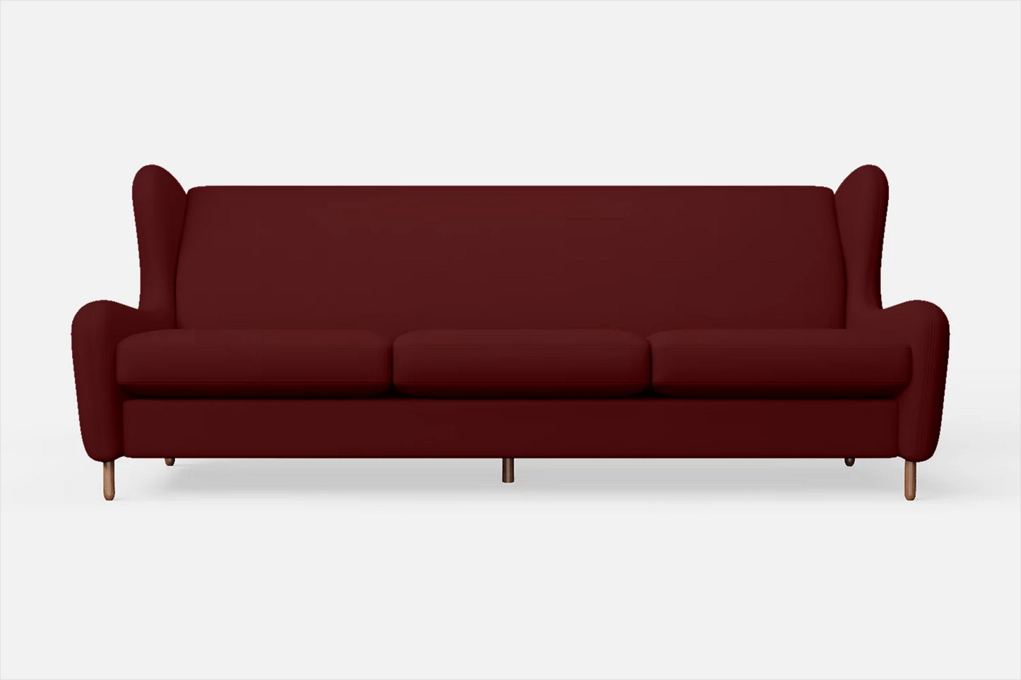 Sassari 4 Seater Sofa Red Leather