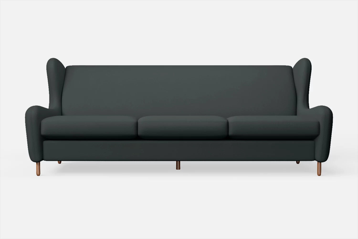 Sassari 4 Seater Sofa Slate Leather