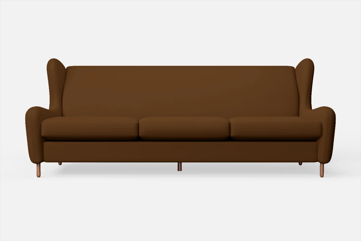 Sassari 4 Seater Sofa Walnut Brown Leather