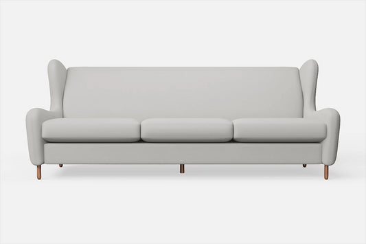 Sassari 4 Seater Sofa White Leather