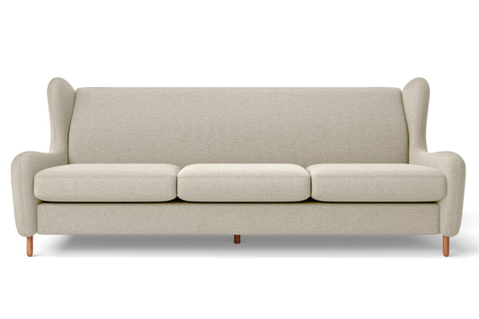 Sassari 4 Seater Sofa Cream Linen Fabric