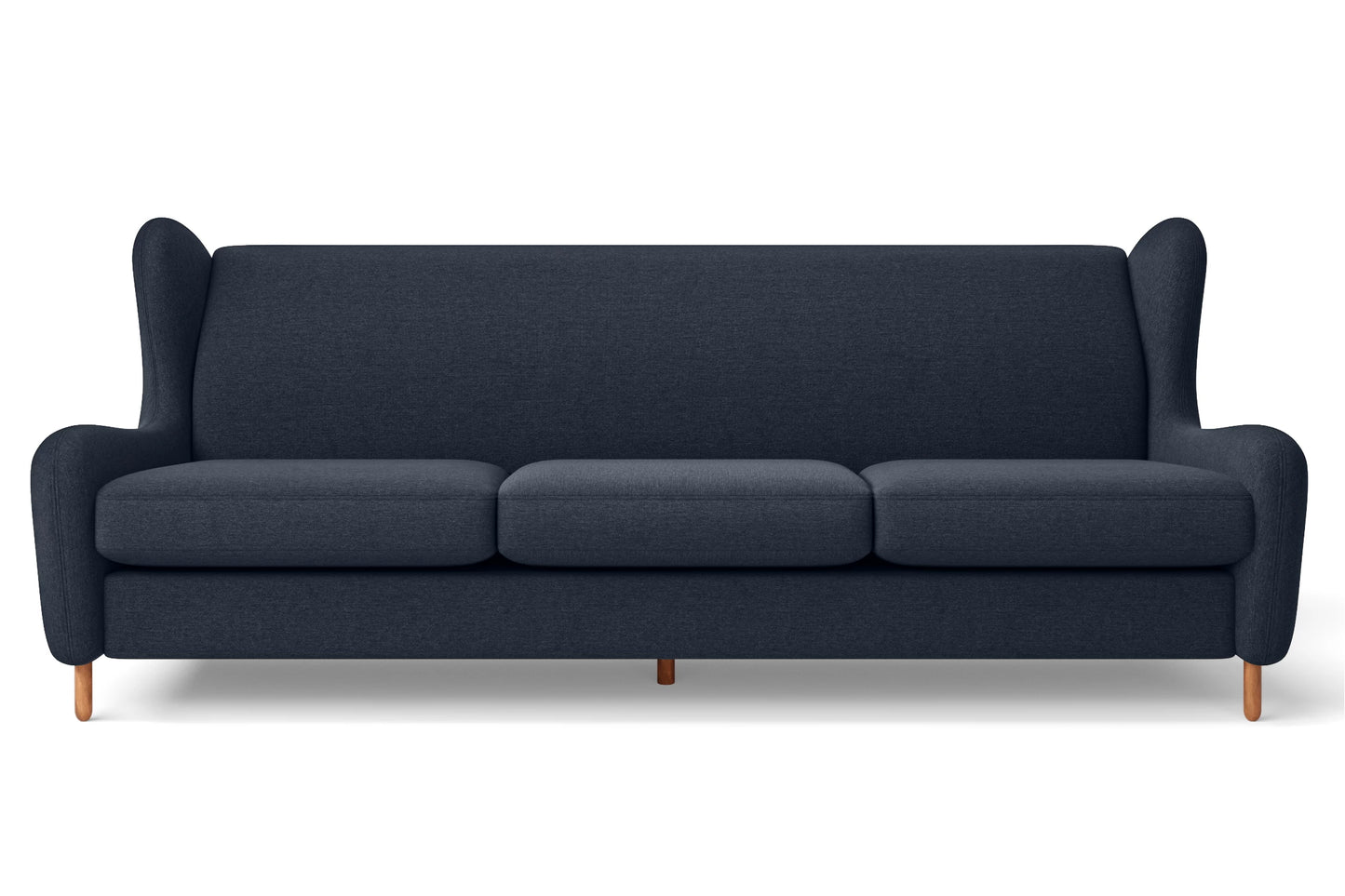 Sassari 4 Seater Sofa Dark Blue Linen Fabric