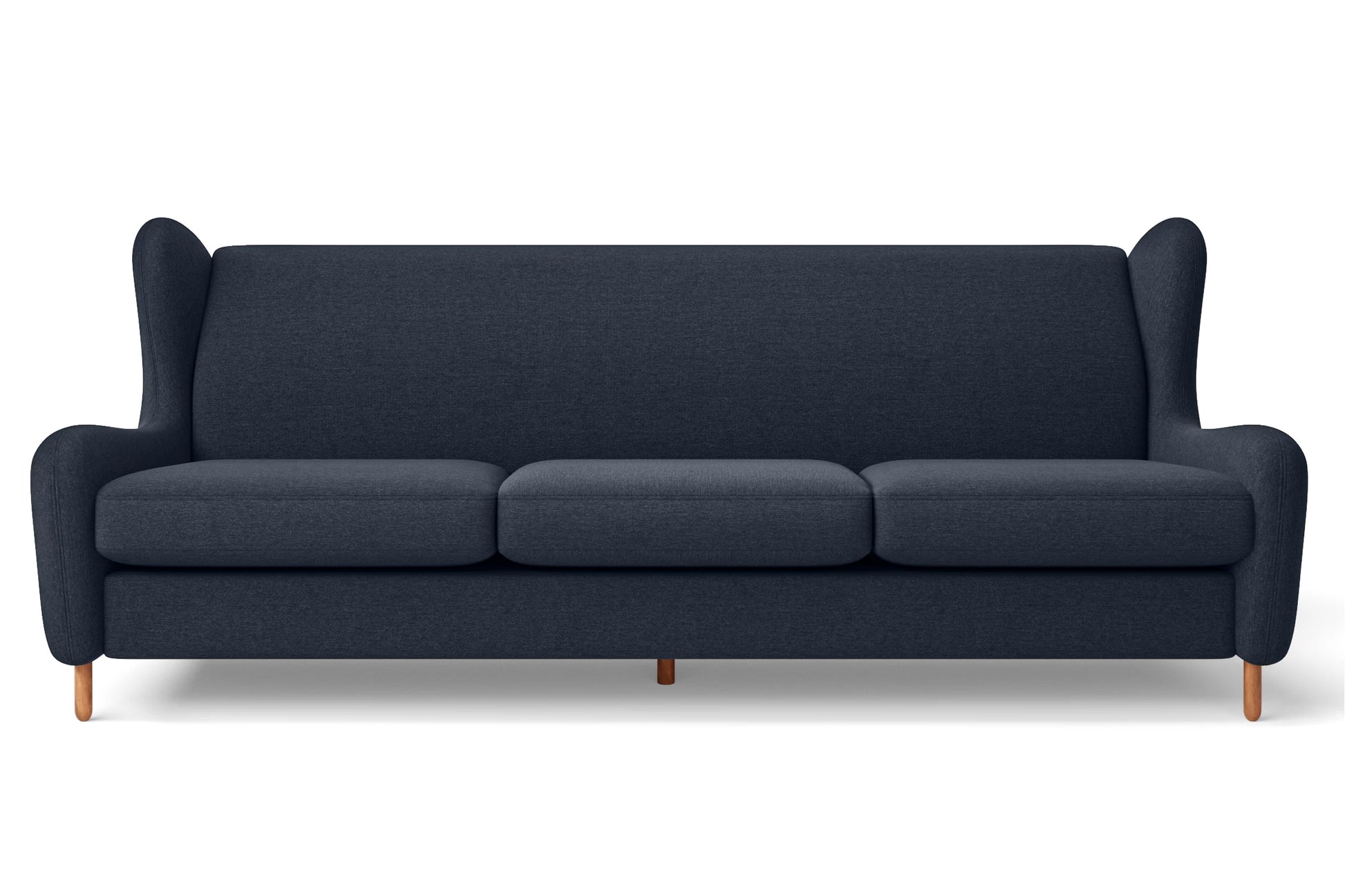 Sassari 4 Seater Sofa Dark Blue Linen Fabric