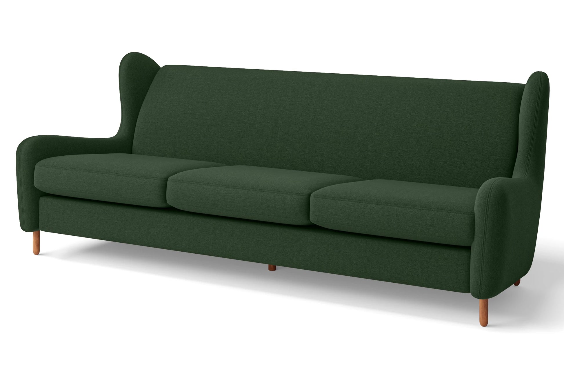 Sassari 4 Seater Sofa Forest Green Linen Fabric