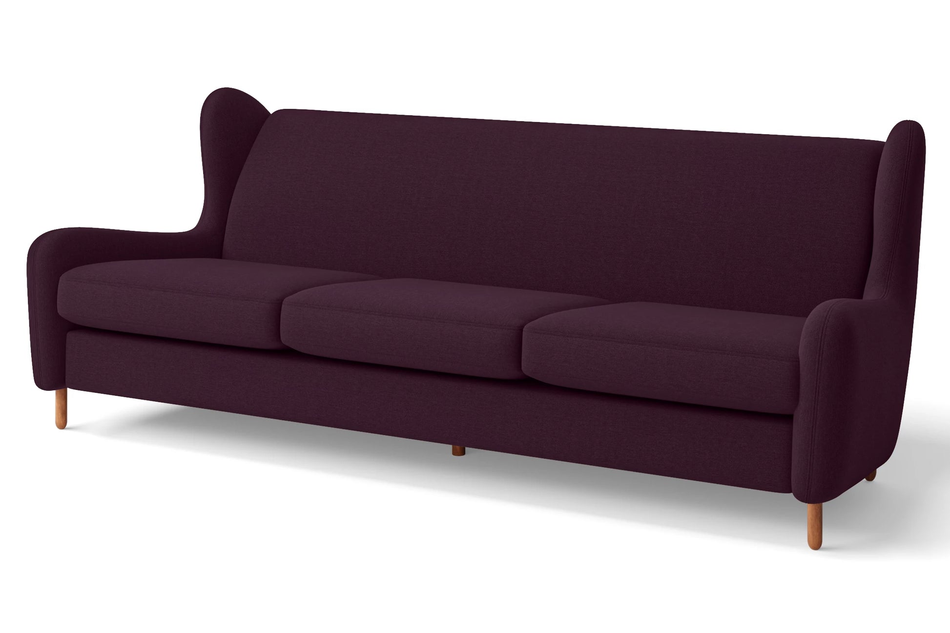 Sassari 4 Seater Sofa Purple Linen Fabric