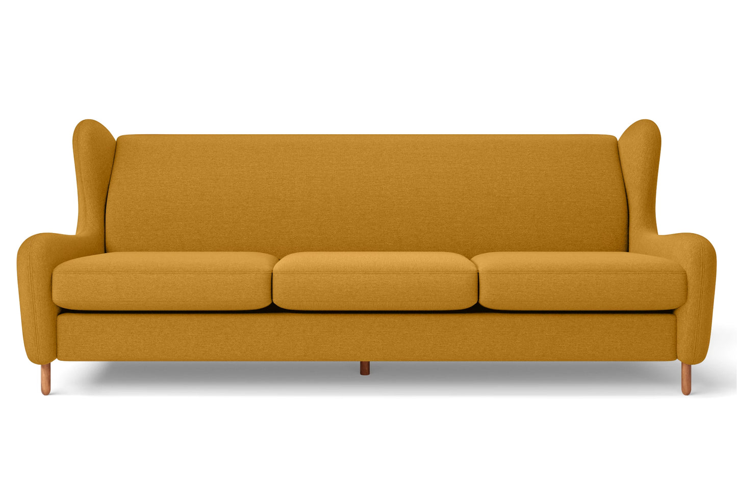 Sassari 4 Seater Sofa Yellow Linen Fabric