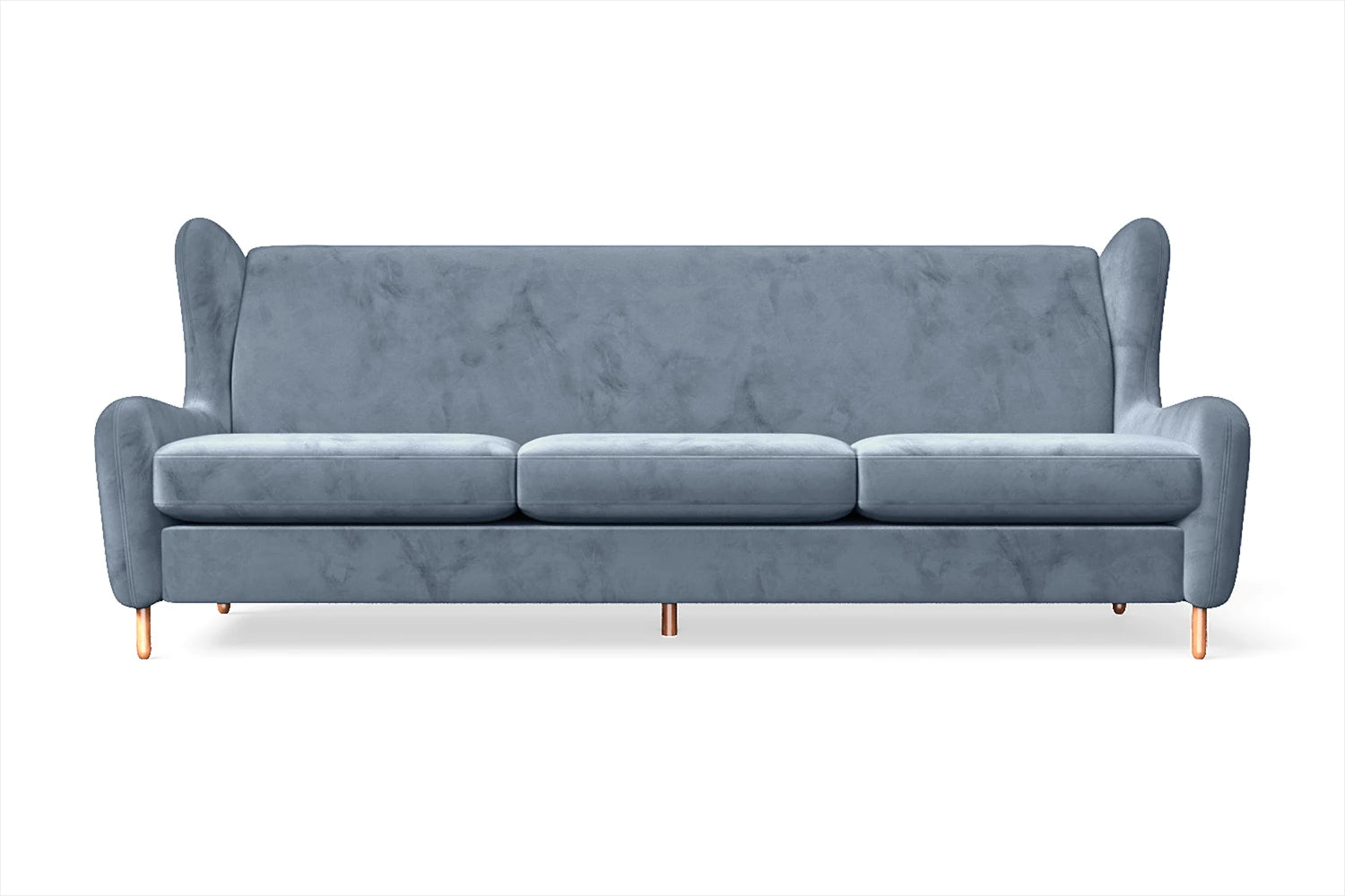 Sassari 4 Seater Sofa Baby Blue Velvet