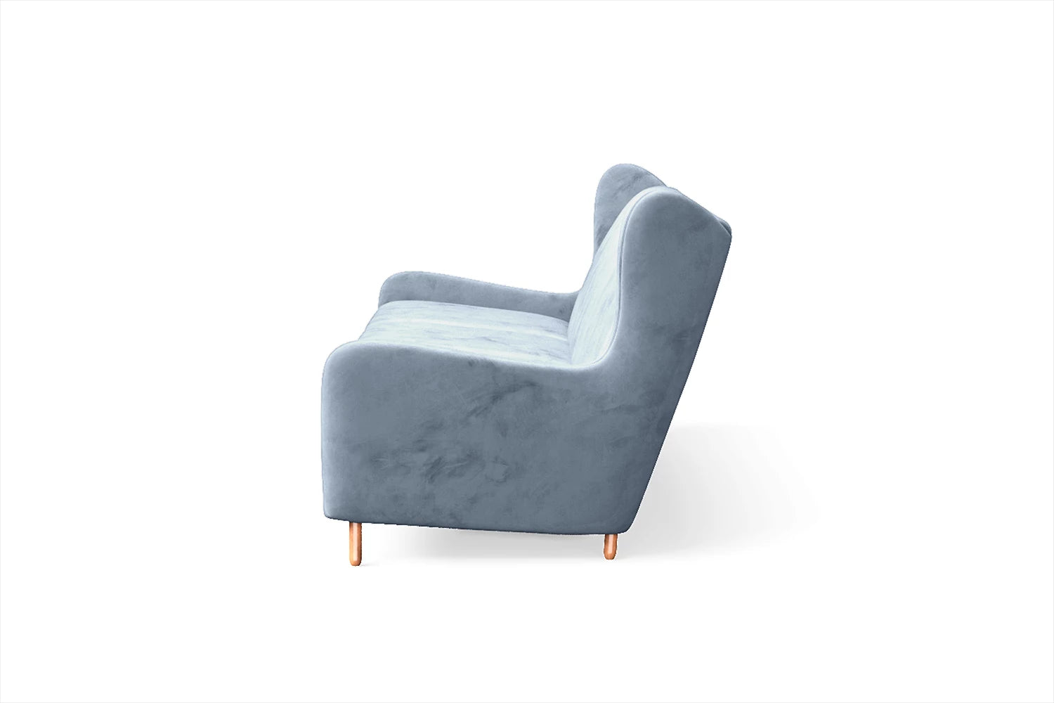 Sassari 4 Seater Sofa Baby Blue Velvet