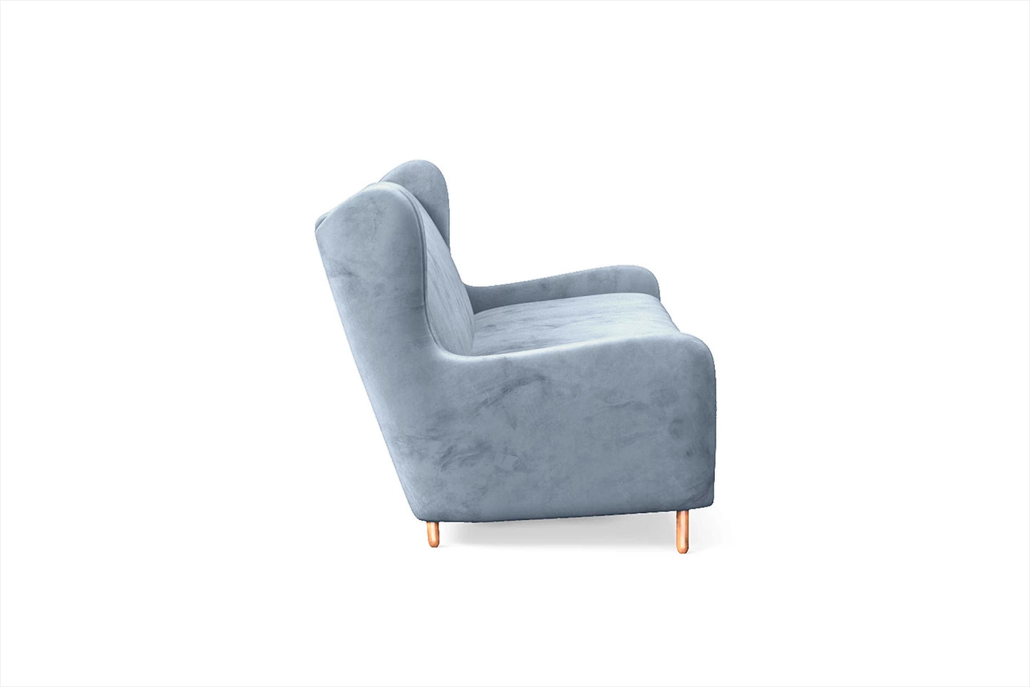 Sassari 4 Seater Sofa Baby Blue Velvet