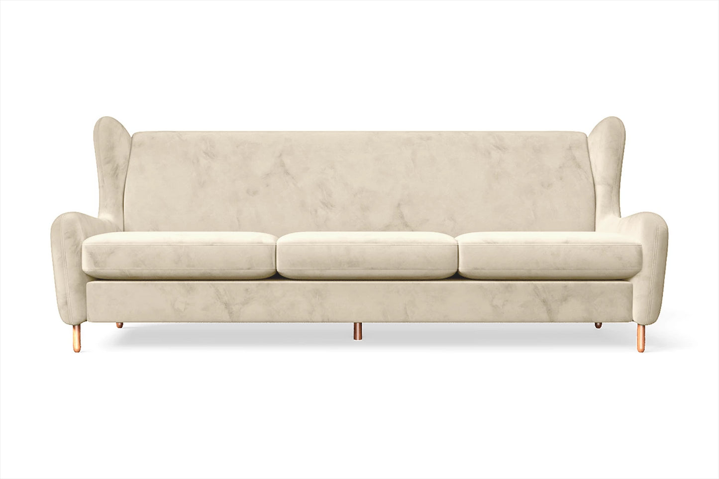 Sassari 4 Seater Sofa Cream Velvet