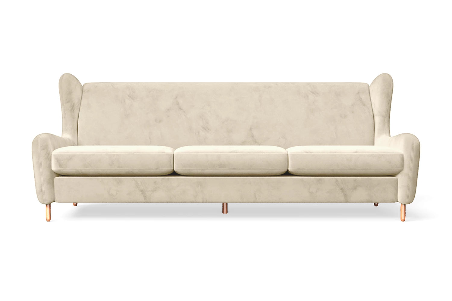 Sassari 4 Seater Sofa Cream Velvet