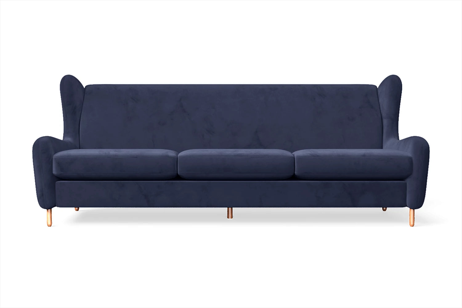 Sassari 4 Seater Sofa Dark Blue Velvet