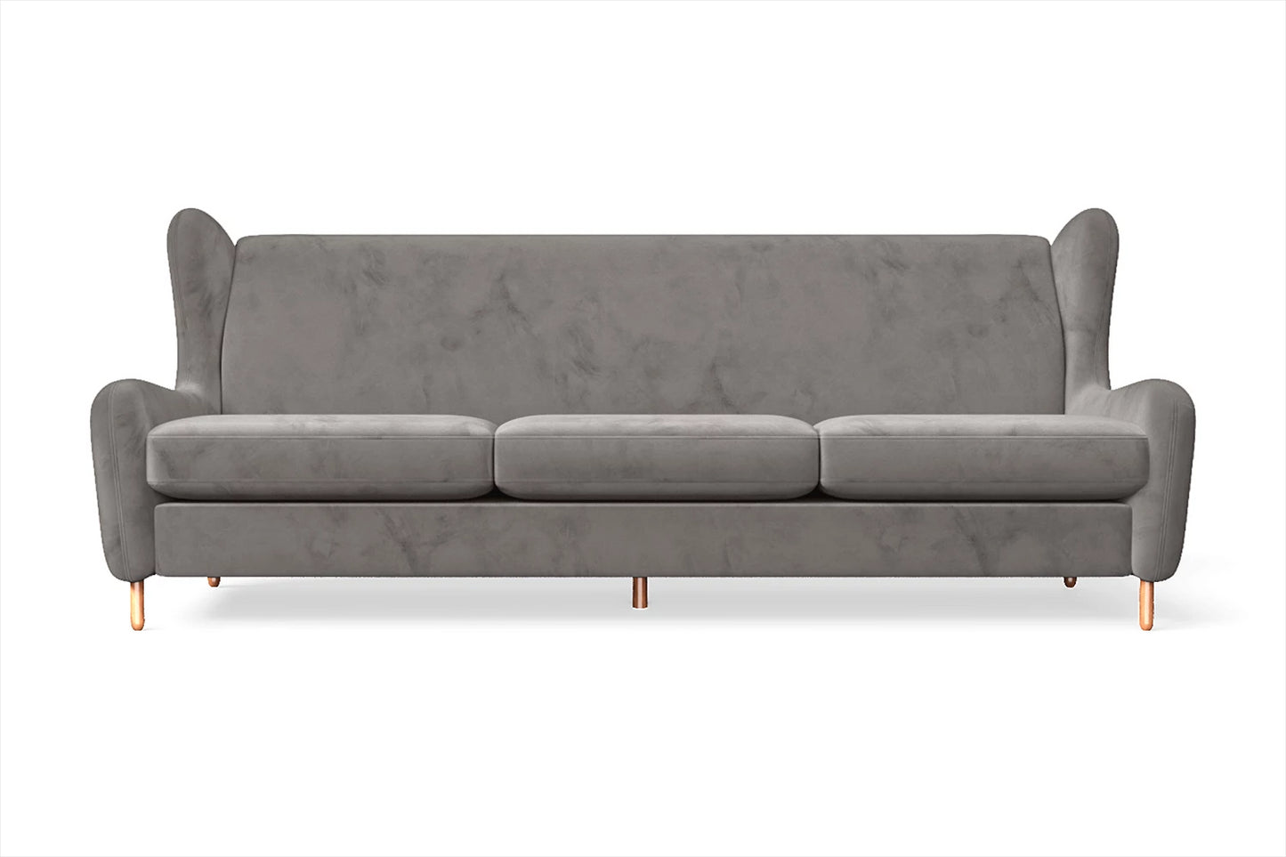 Sassari 4 Seater Sofa Grey Velvet