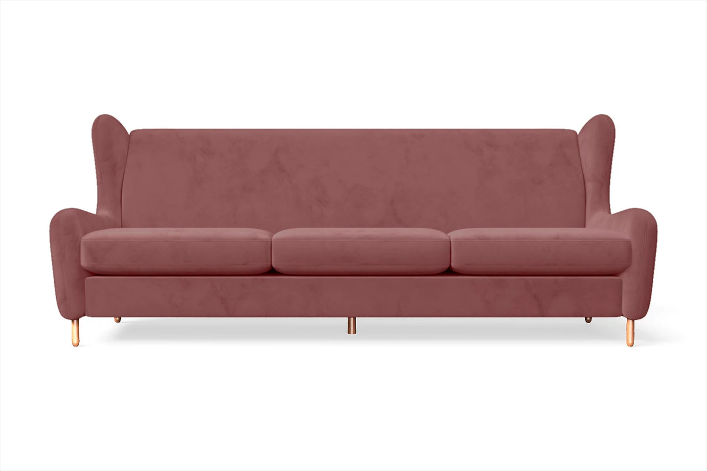 Sassari 4 Seater Sofa Pink Velvet