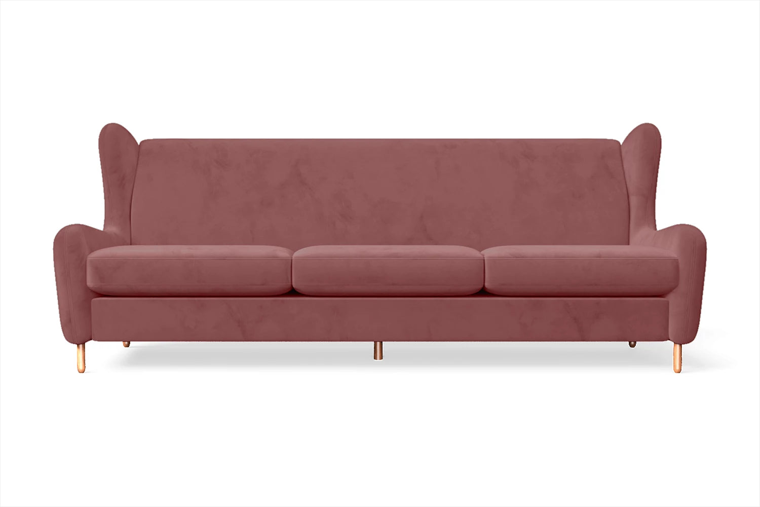 Sassari 4 Seater Sofa Pink Velvet