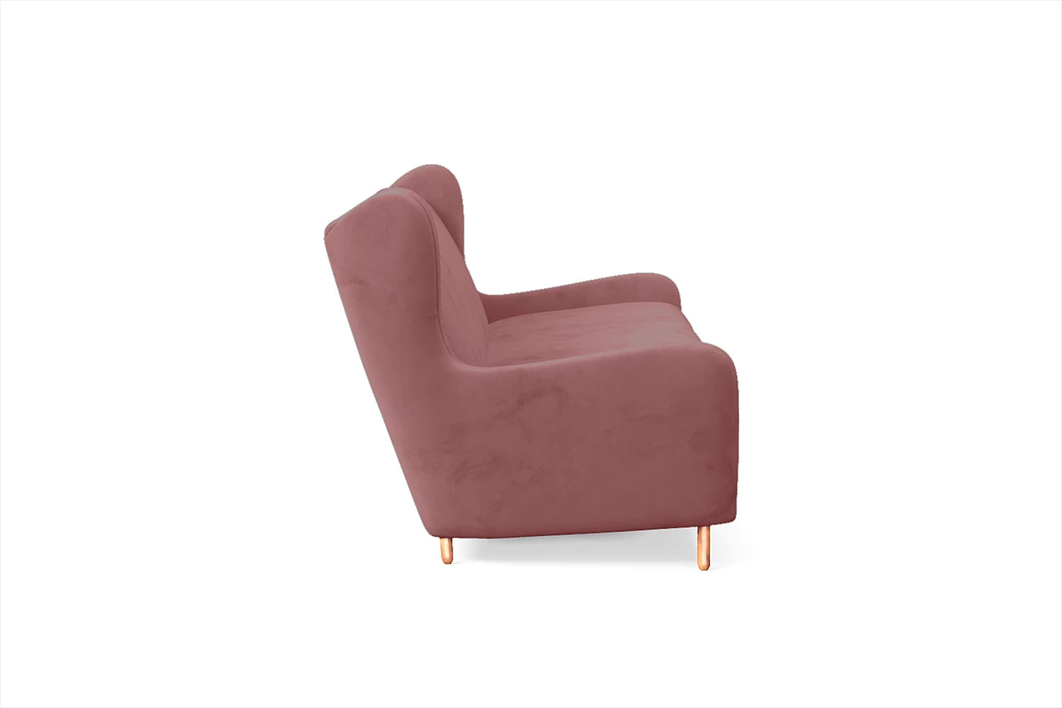 Sassari 4 Seater Sofa Pink Velvet