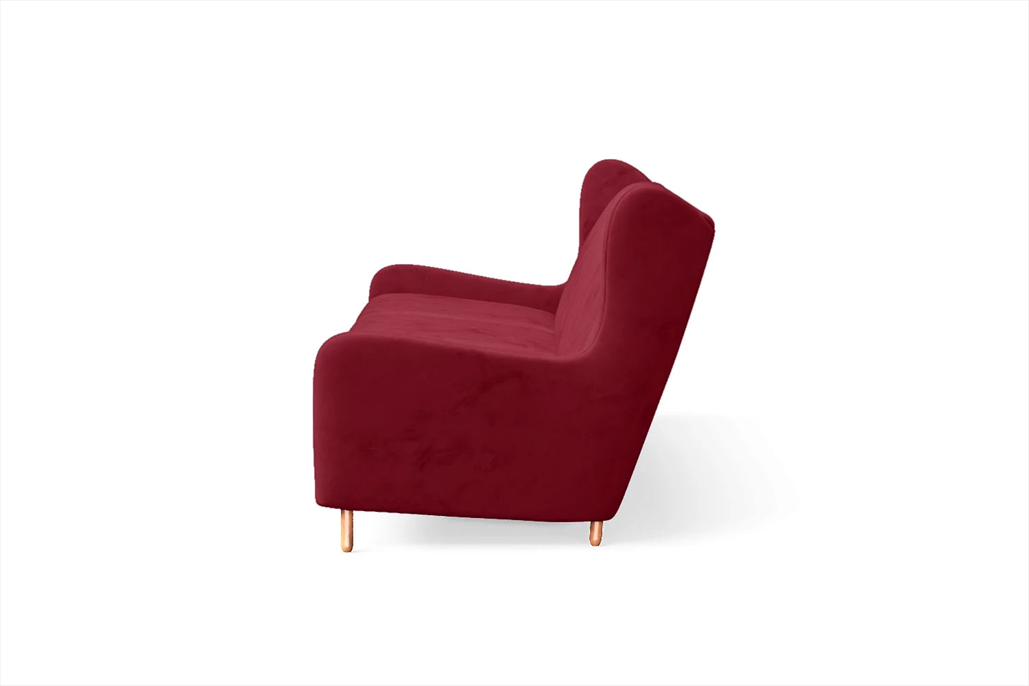 Sassari 4 Seater Sofa Red Velvet