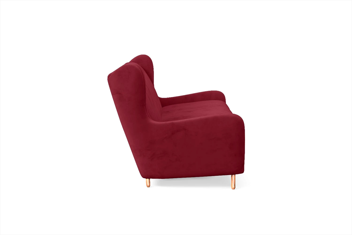 Sassari 4 Seater Sofa Red Velvet