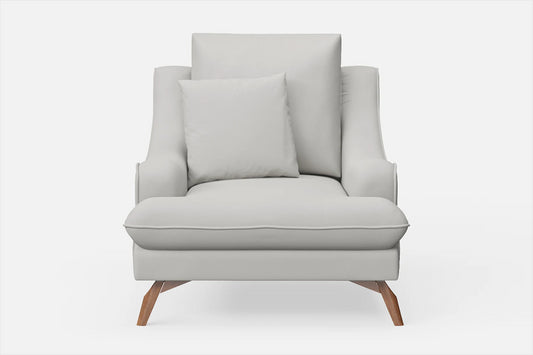 Savona Armchair White Leather