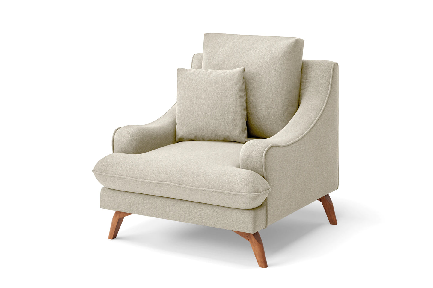 Savona Armchair Cream Linen Fabric