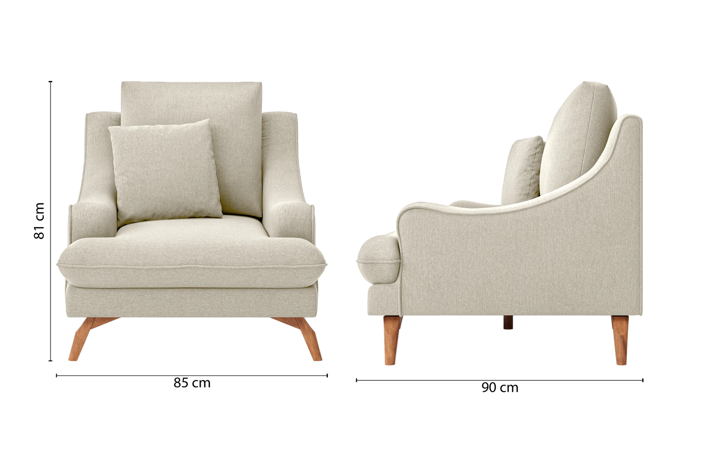 Savona Armchair Cream Linen Fabric