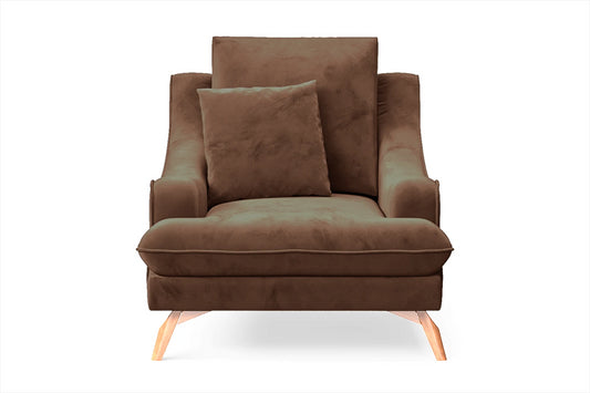 Savona Armchair Coffee Brown Velvet