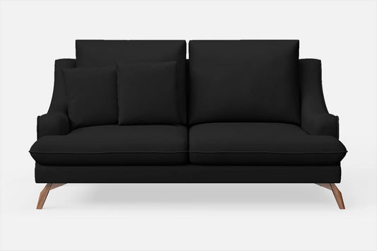 Savona 2 Seater Sofa Black Leather