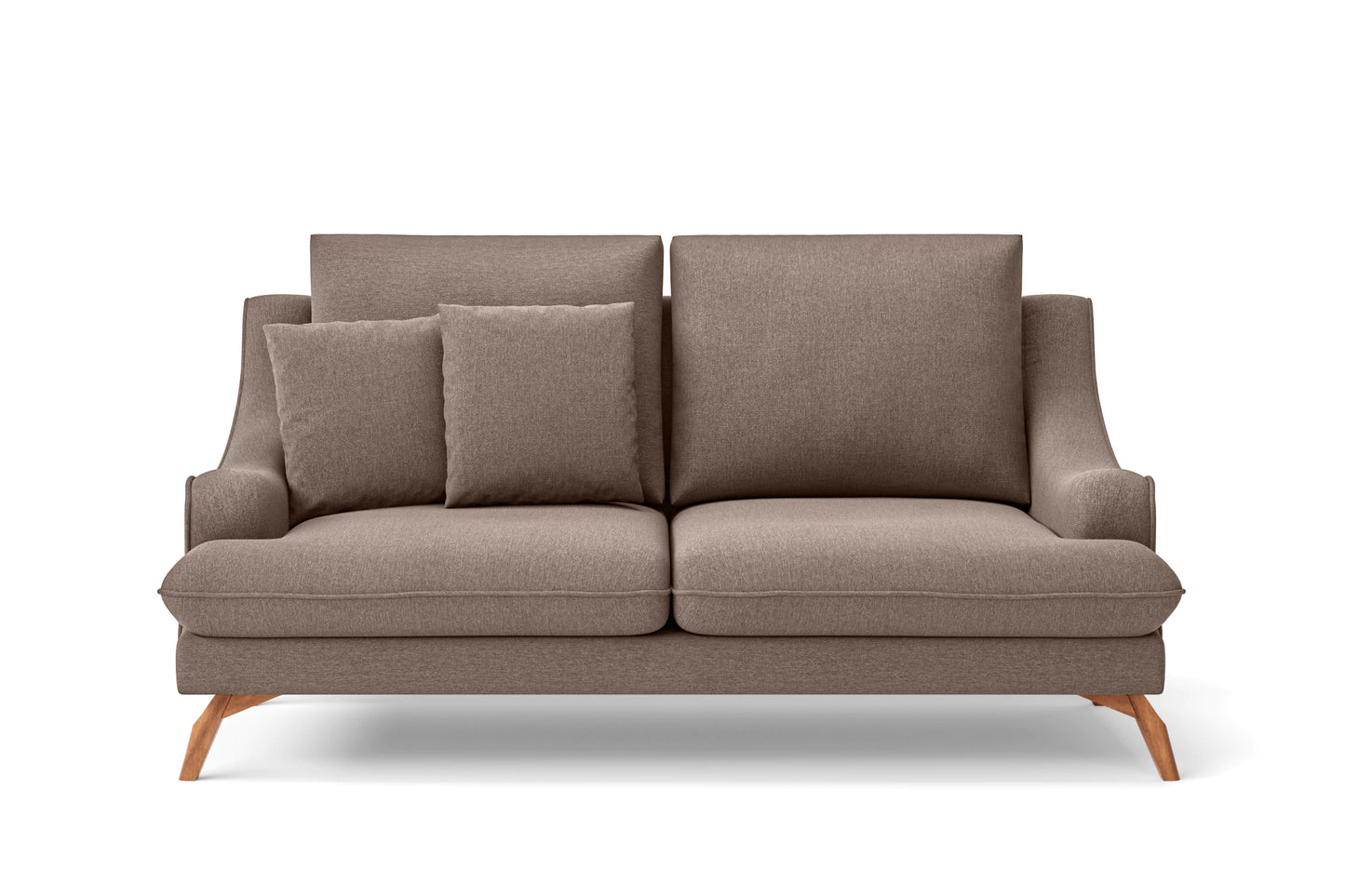 Savona 2 Seater Sofa Caramel Linen Fabric