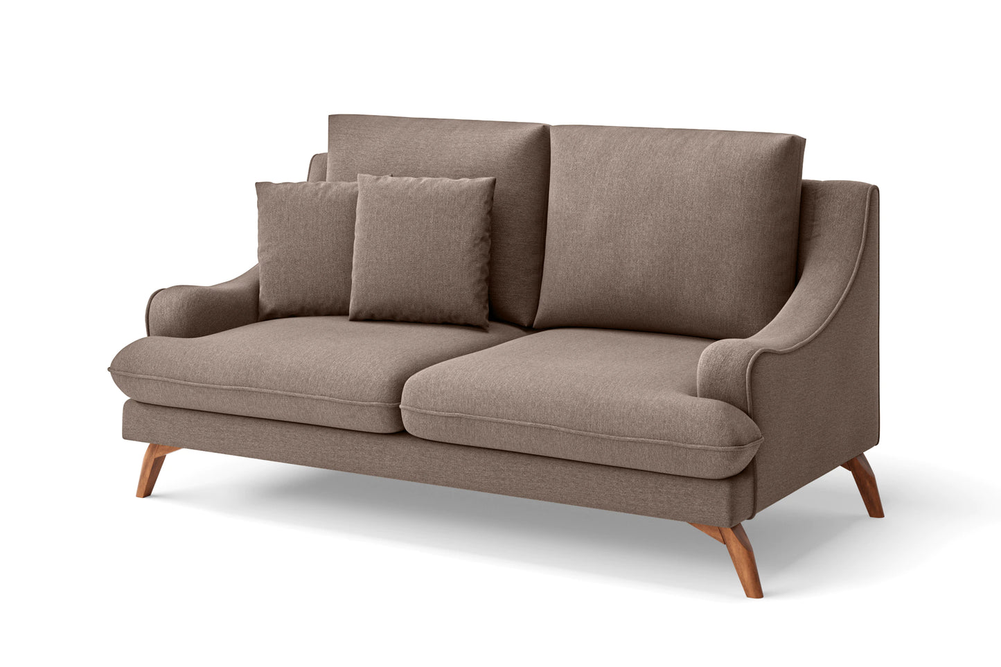 Savona 2 Seater Sofa Caramel Linen Fabric