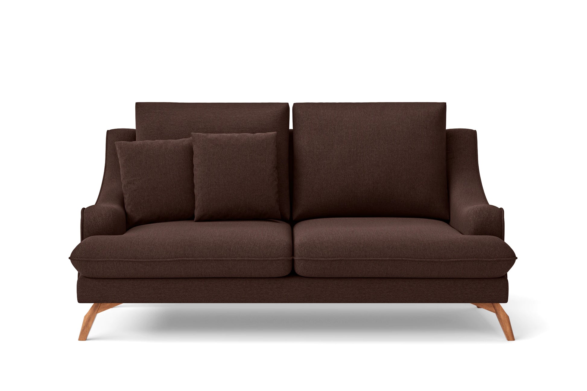 Savona 2 Seater Sofa Coffee Brown Linen Fabric