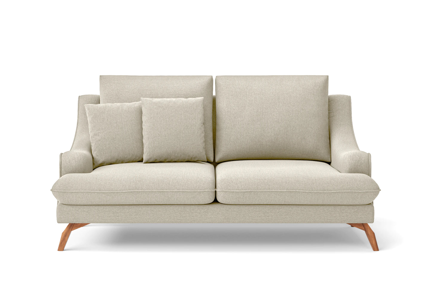 Savona 2 Seater Sofa Cream Linen Fabric