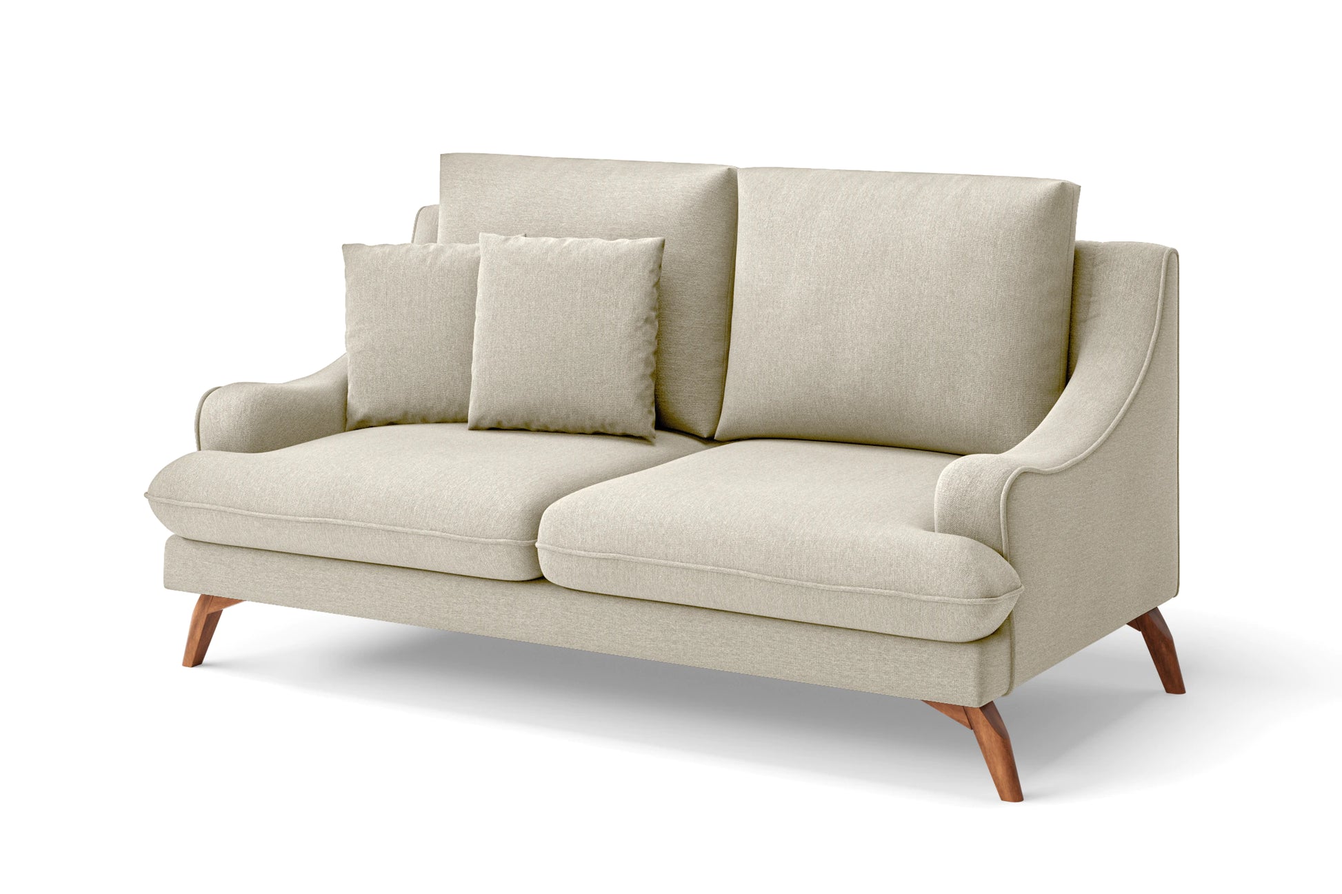 Savona 2 Seater Sofa Cream Linen Fabric