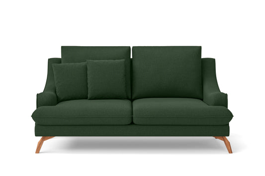 Savona 2 Seater Sofa Forest Green Linen Fabric