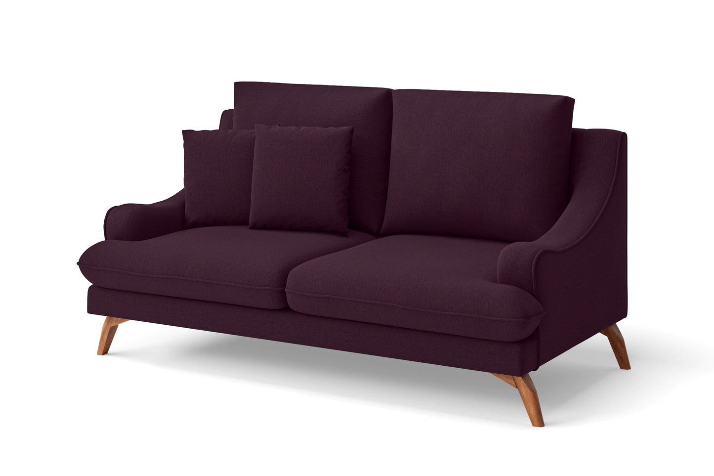 Savona 2 Seater Sofa Purple Linen Fabric