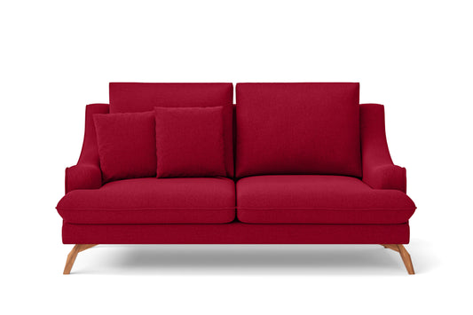 Savona 2 Seater Sofa Red Linen Fabric