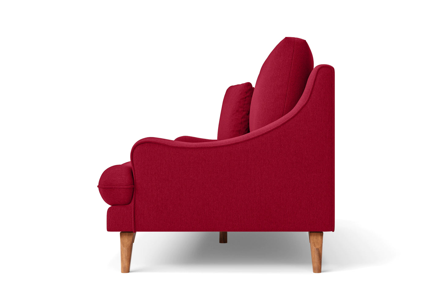 Savona 2 Seater Sofa Red Linen Fabric