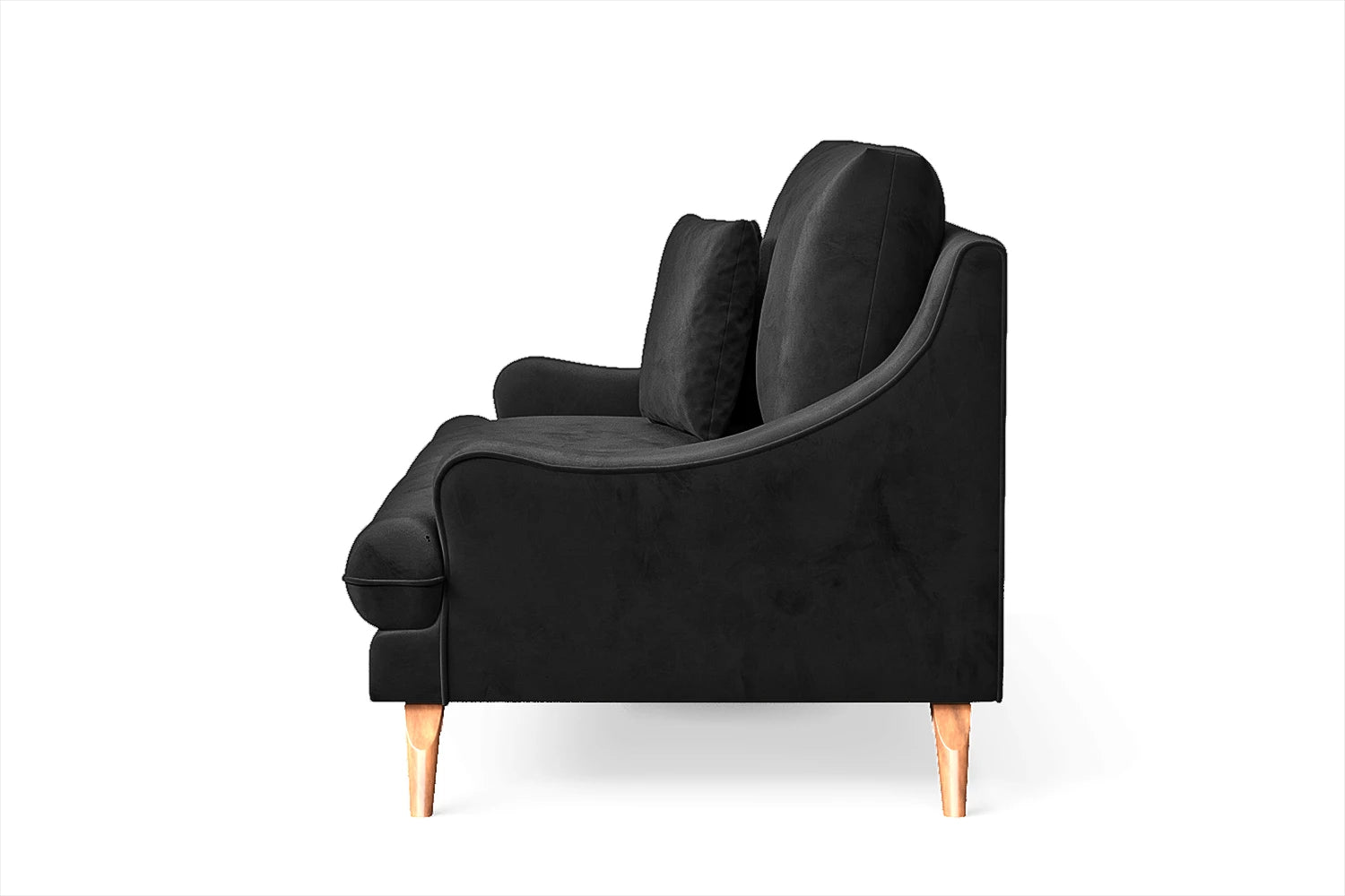 Savona 2 Seater Sofa Black Velvet