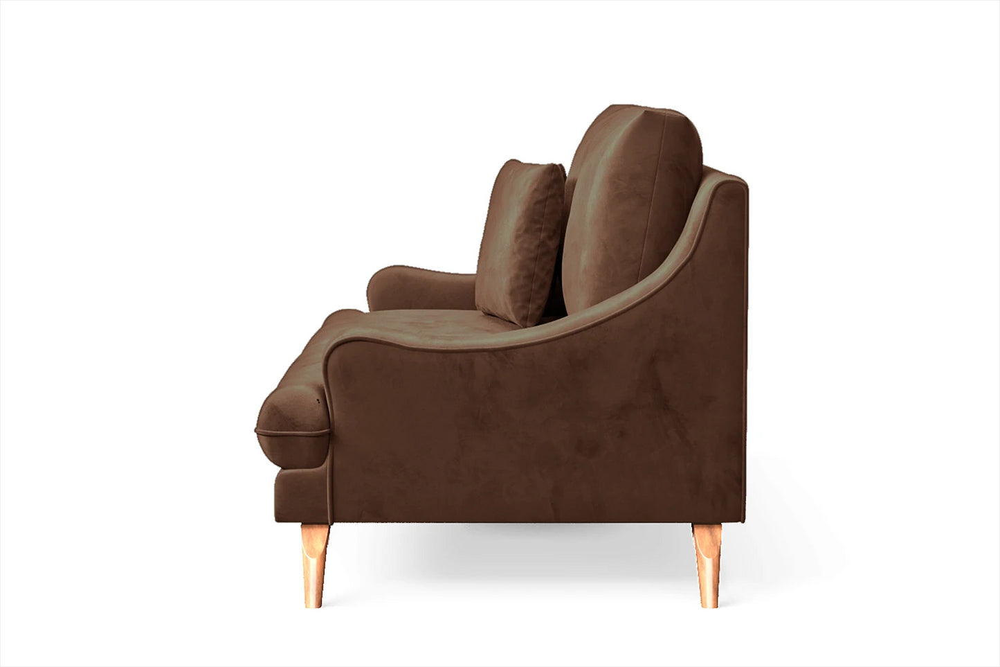 Savona 2 Seater Sofa Coffee Brown Velvet