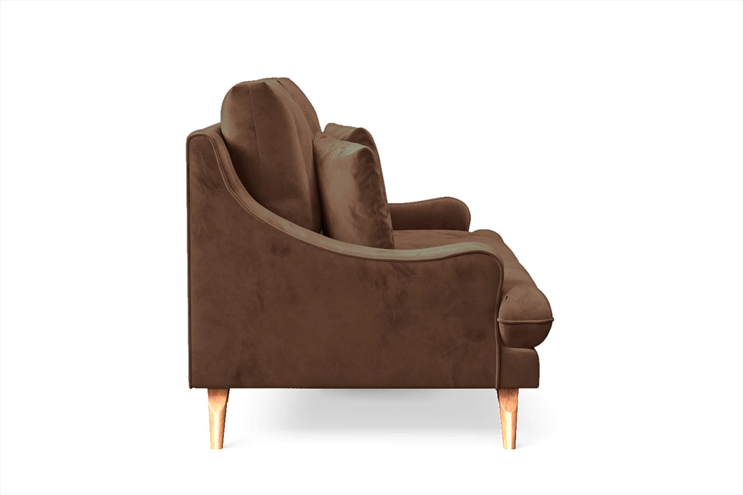 Savona 2 Seater Sofa Coffee Brown Velvet