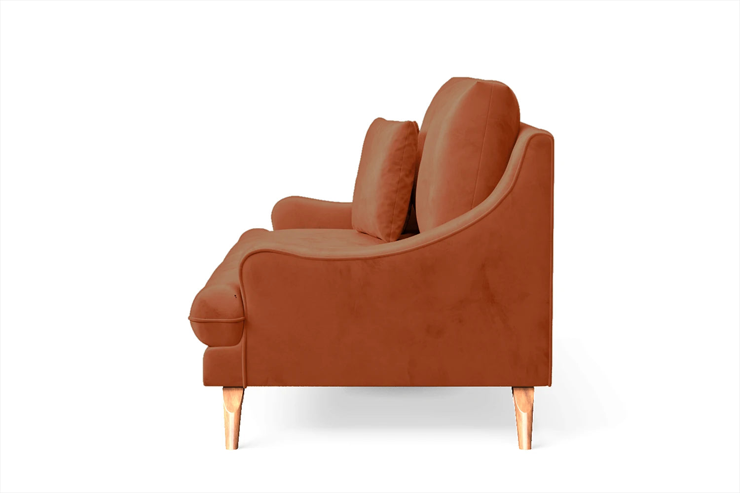 Savona 2 Seater Sofa Orange Velvet