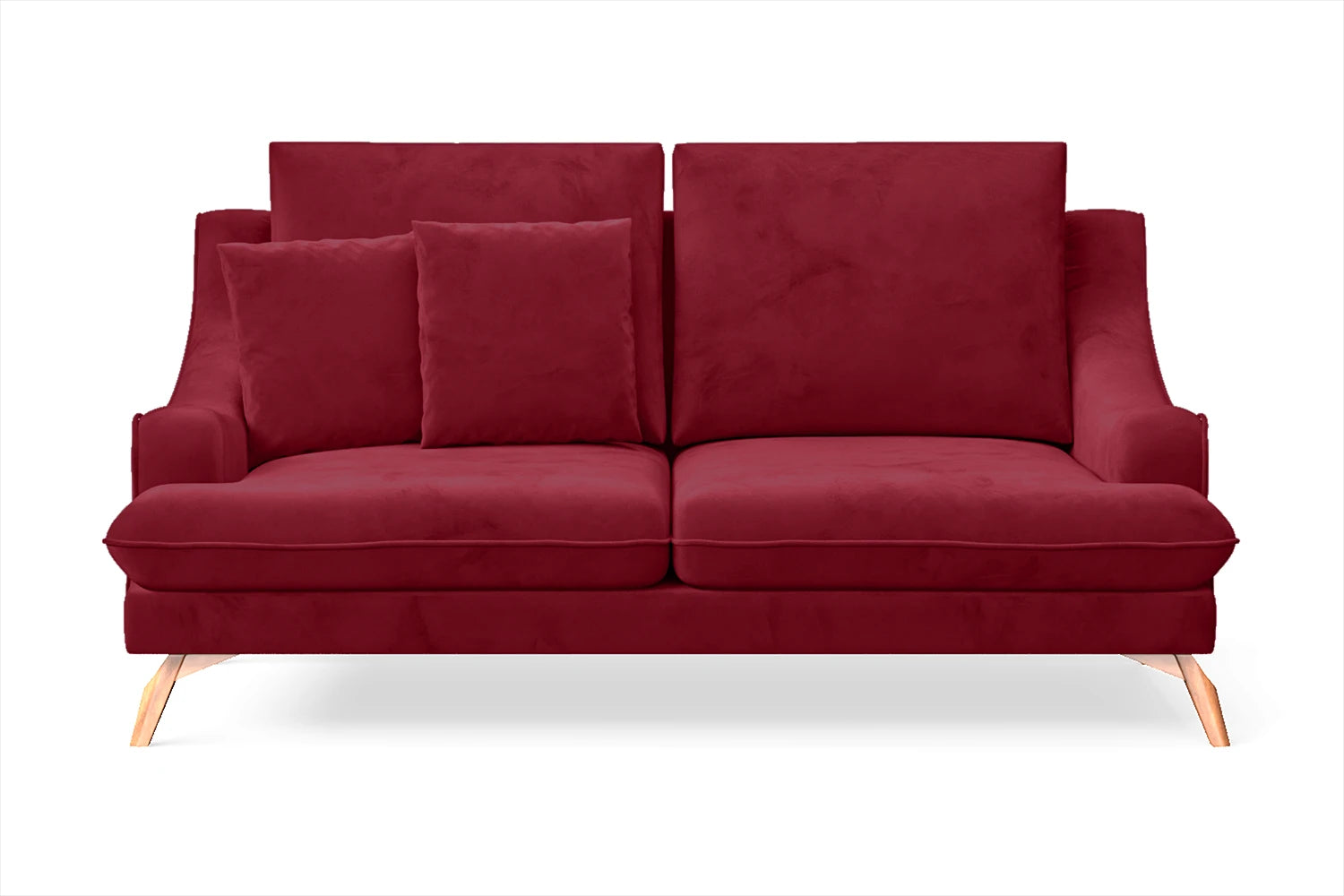 Savona 2 Seater Sofa Red Velvet