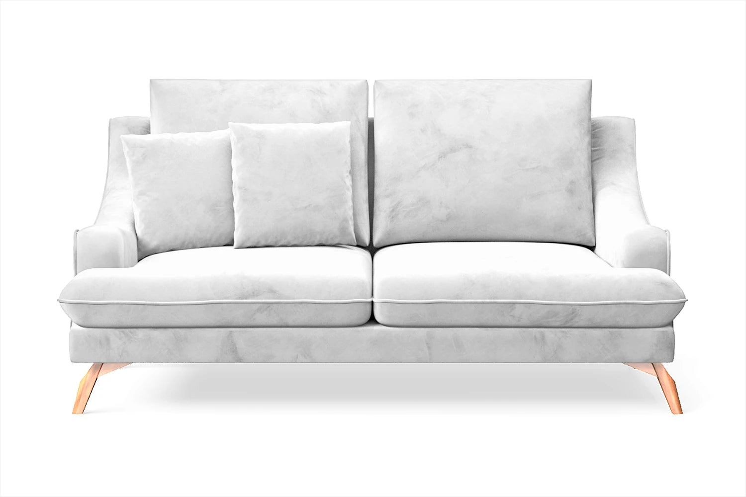 Savona 2 Seater Sofa White Velvet