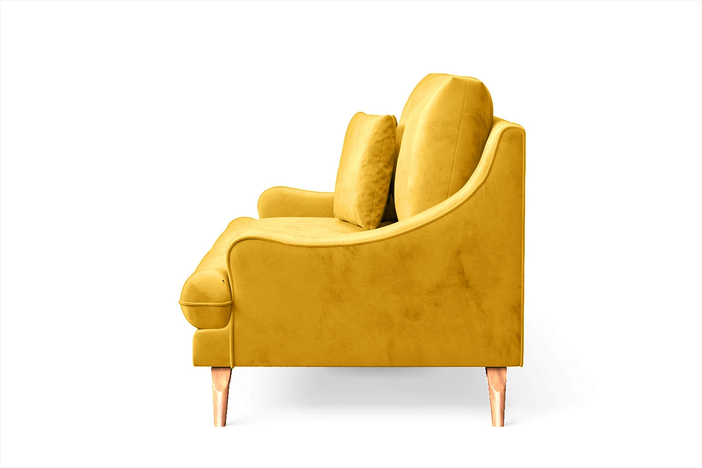 Savona 2 Seater Sofa Yellow Velvet