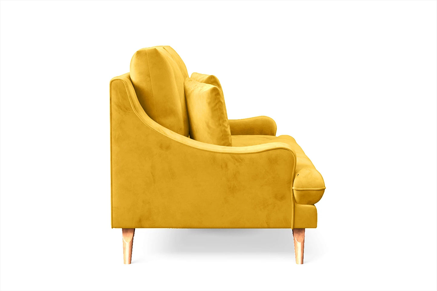 Savona 2 Seater Sofa Yellow Velvet