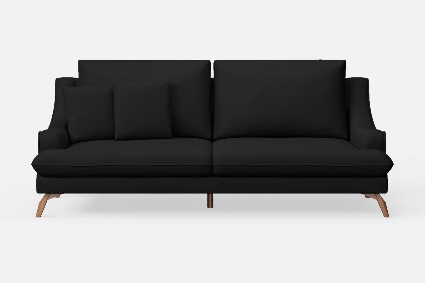 Savona 3 Seater Sofa Black Leather