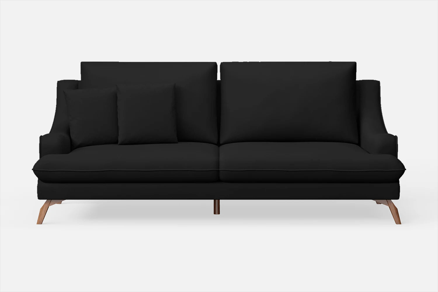 Savona 3 Seater Sofa Black Leather