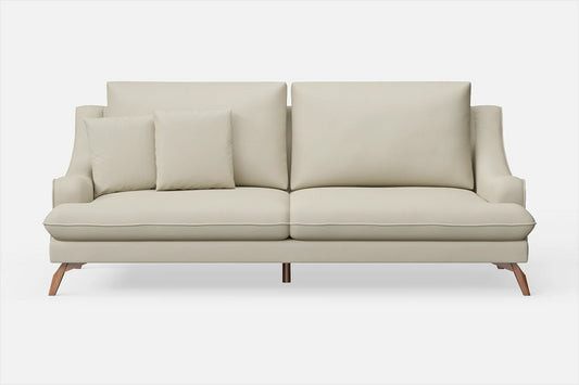 Savona 3 Seater Sofa Cream Leather